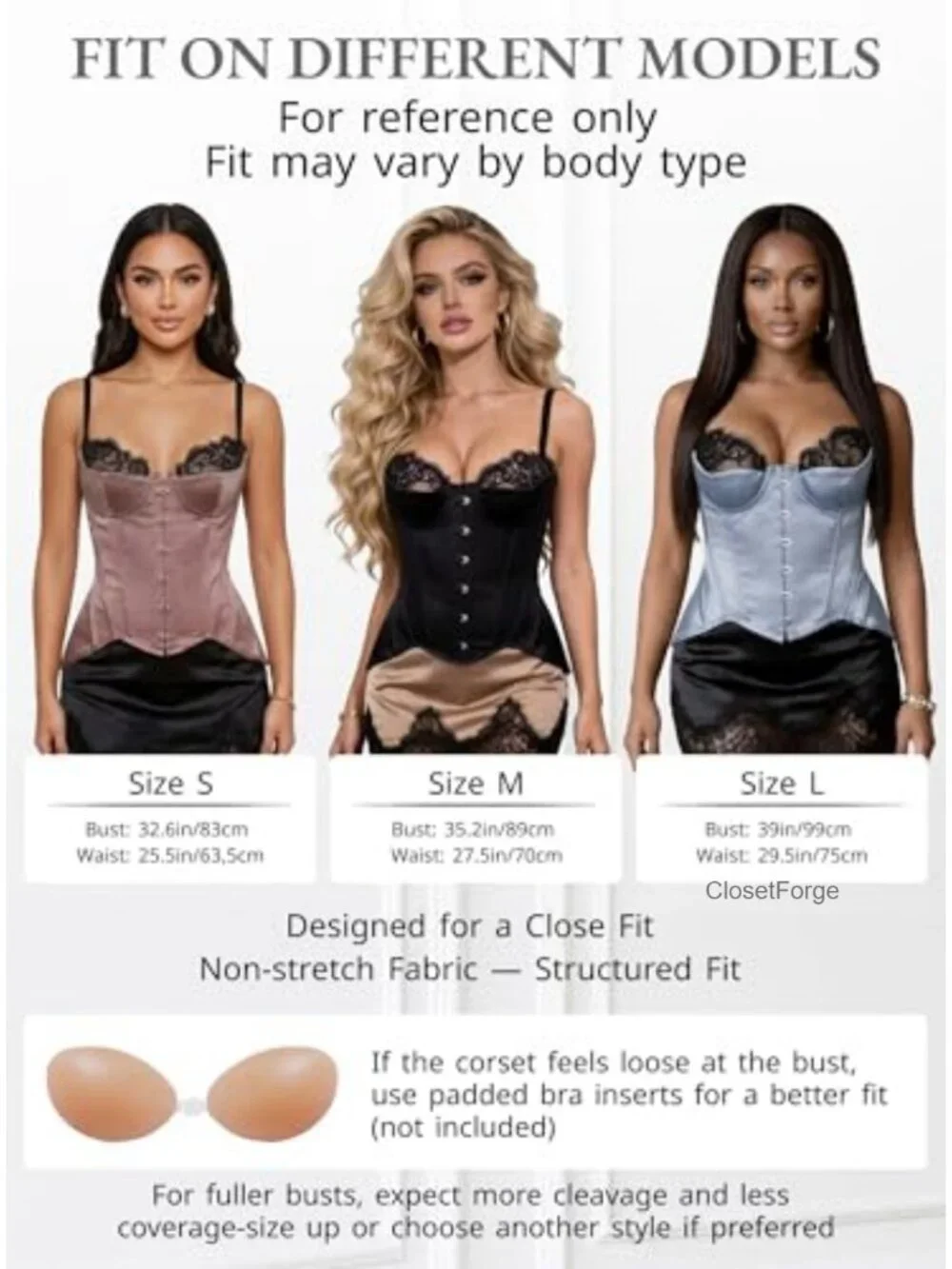 18-Boned Satin Corset Bustier with Lace Up Back